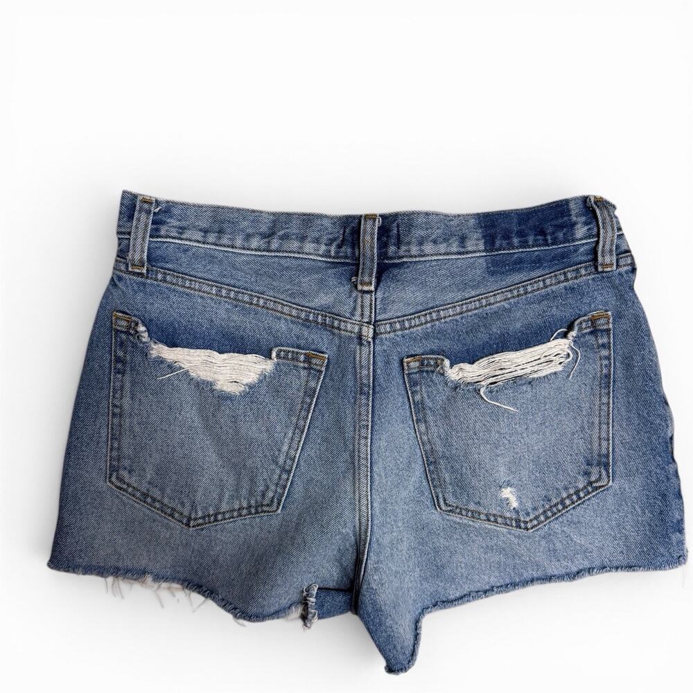Abercrombie & Fitch Shorts 2 Pair Blue Jean Annie High Rise Cutoff Distressed 30 - Picture 4 of 8